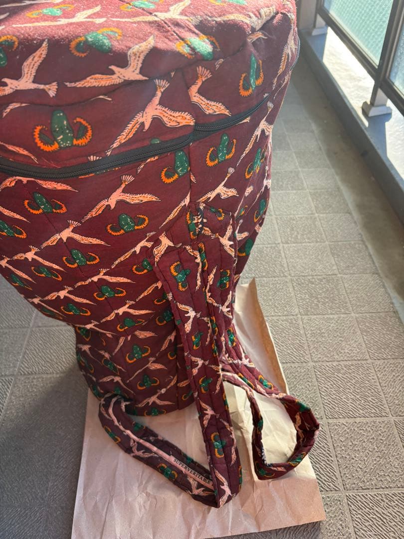 コートジボワール製ジェンベ　ケース　化粧ロープ