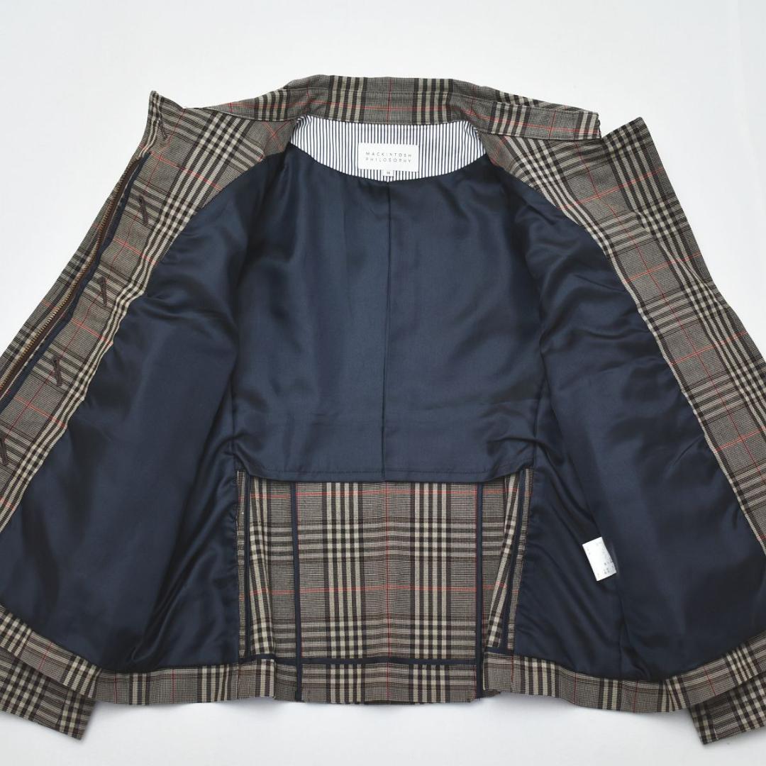 【美品】 マッキントッシュフィロソフィー ショート トレンチコート ブラウン ♪