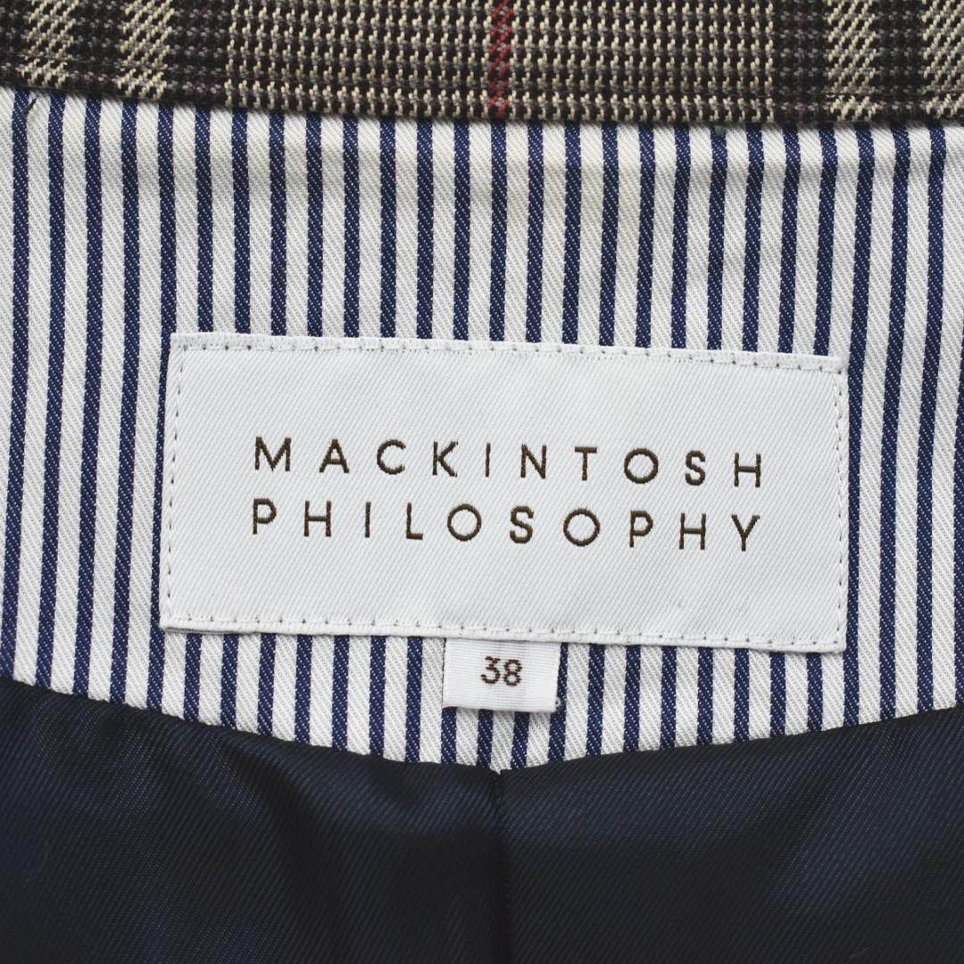 【美品】 マッキントッシュフィロソフィー ショート トレンチコート ブラウン ♪