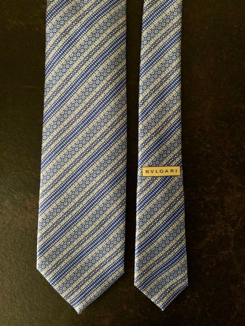 新品未使用 BVLGARI ブルガリ シルクネクタイ　①