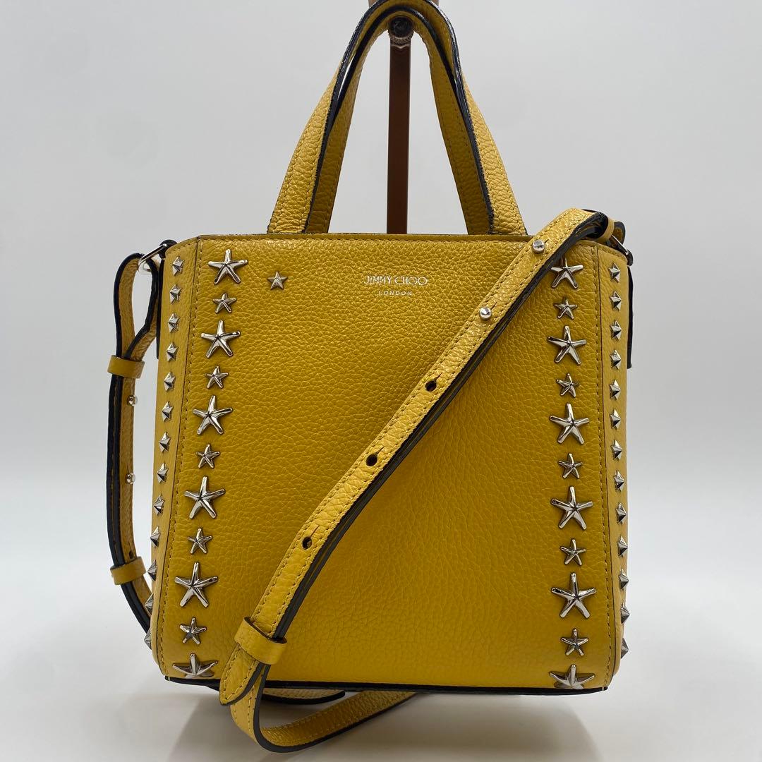 ジミーチュウ ブリア スタースタッズ 2WAY ミニ ハンドバッグ ショルダー