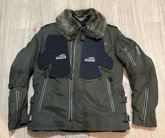 【中古】パワーエイジ PJ-22201 ファー付きジャケット+胸部プロテクター