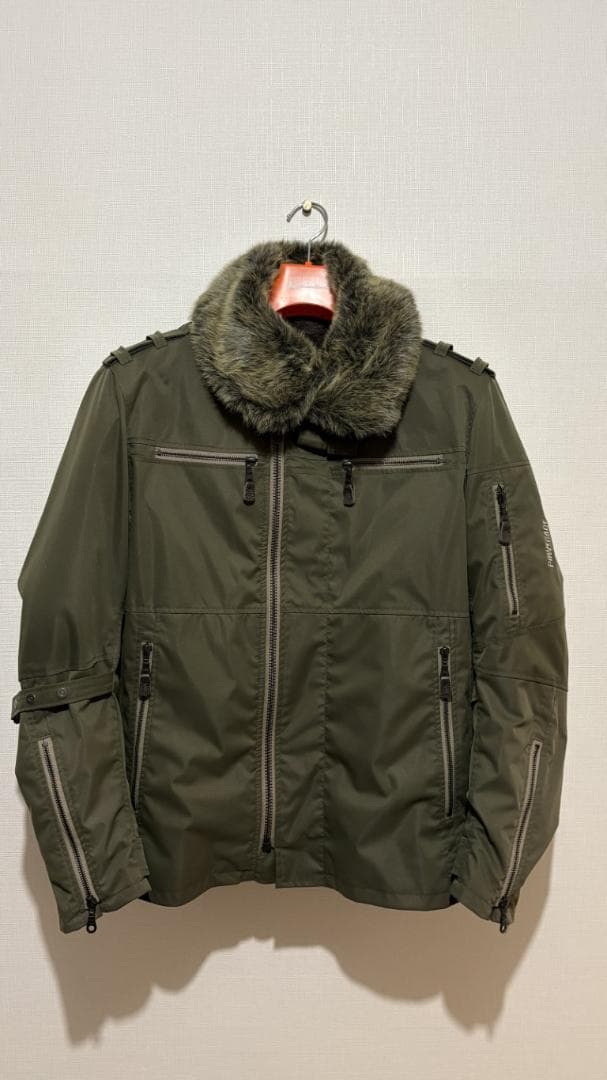 【中古】パワーエイジ PJ-22201 ファー付きジャケット+胸部プロテクター