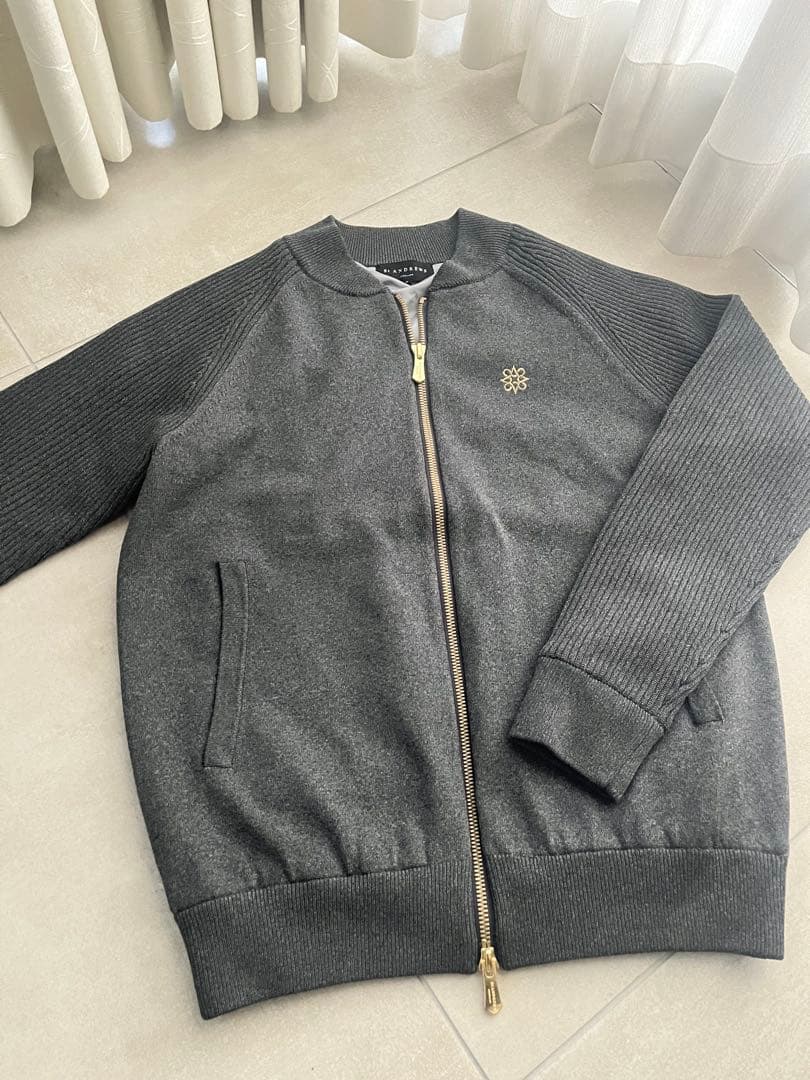 【未使用】St ANDREWS セント・アンドリュース 裏地付ニットブルゾン S