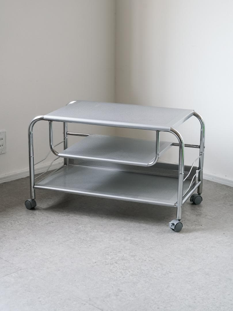 80-90's vintage パンチングメタル テーブル/TVボード モダン