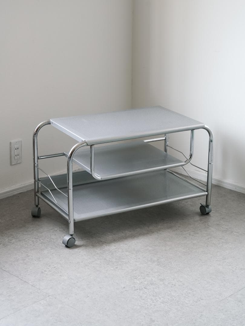 80-90's vintage パンチングメタル テーブル/TVボード モダン