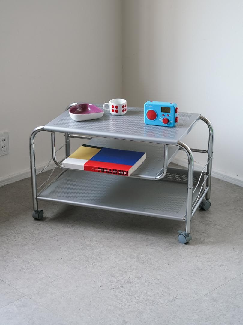 80-90's vintage パンチングメタル テーブル/TVボード モダン