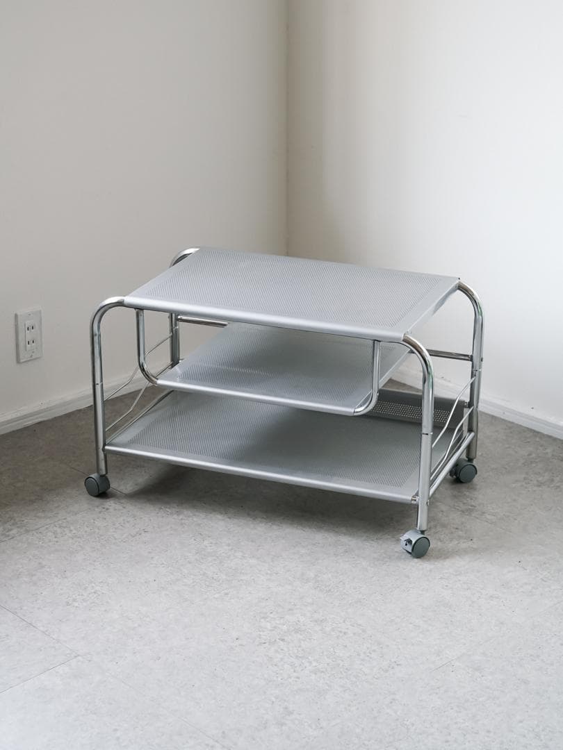 80-90's vintage パンチングメタル テーブル/TVボード モダン