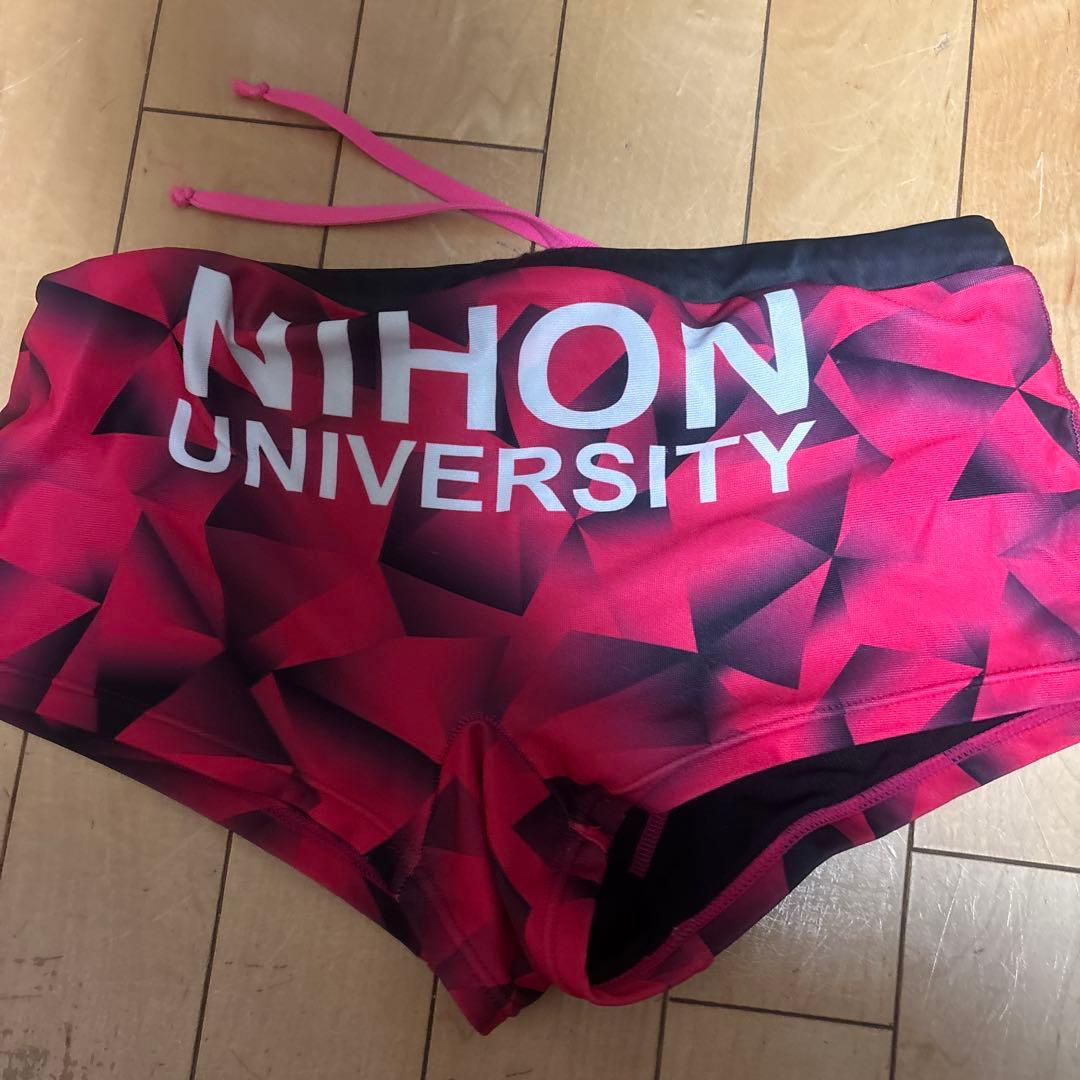 NIHON UNIVERSITY 競泳水着 赤