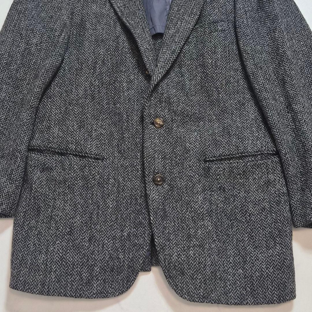 ジェイプレス ハリスツイード ヘリンボーン テーラードジャケット L