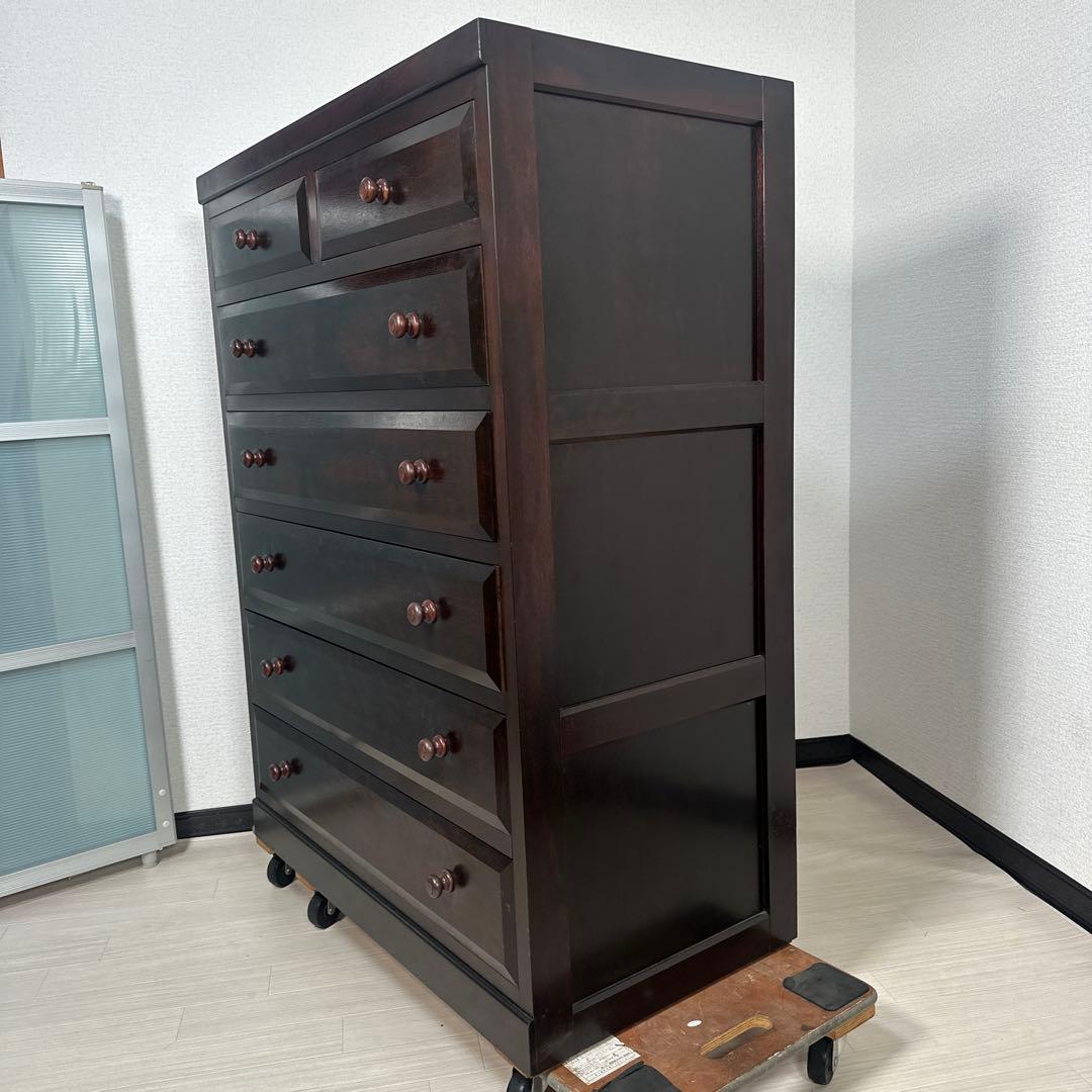 松本民芸家具 D型 6段7杯 チェスト 整理箪笥 ミズメザクラ材 無垢材※i4※