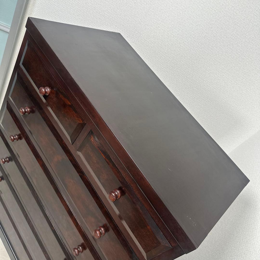 松本民芸家具 D型 6段7杯 チェスト 整理箪笥 ミズメザクラ材 無垢材※i4※