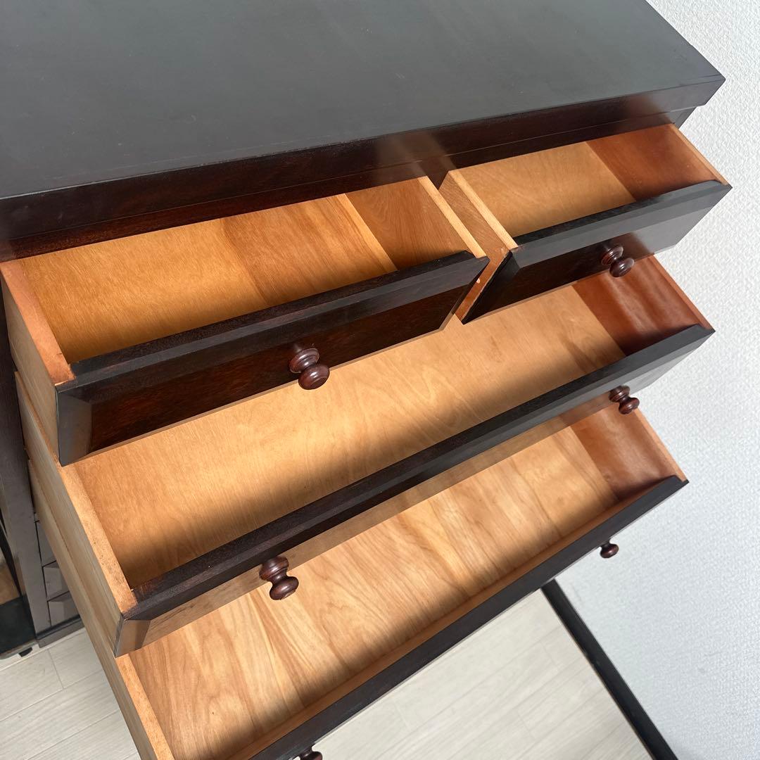 松本民芸家具 D型 6段7杯 チェスト 整理箪笥 ミズメザクラ材 無垢材※i4※