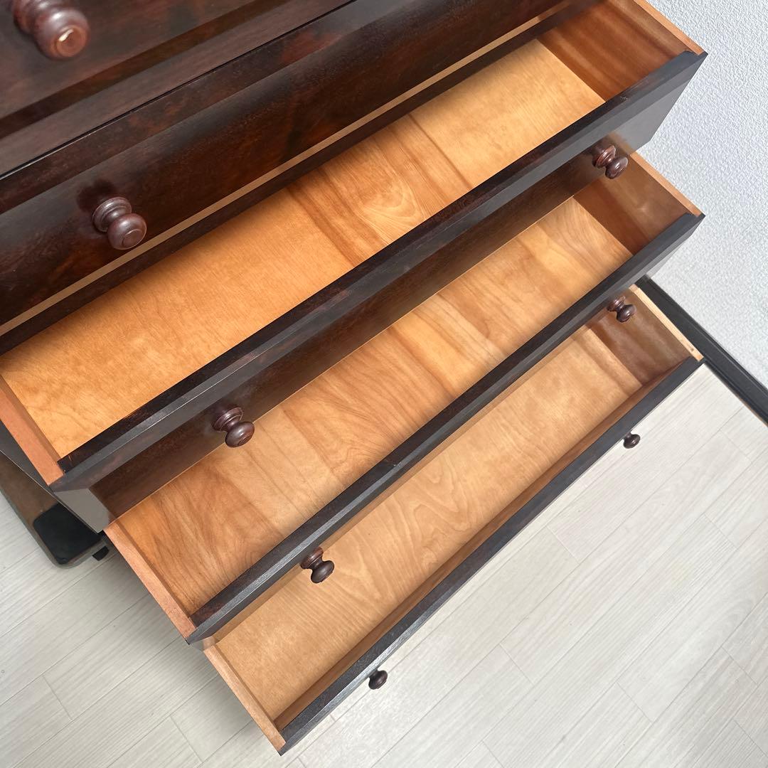 松本民芸家具 D型 6段7杯 チェスト 整理箪笥 ミズメザクラ材 無垢材※i4※