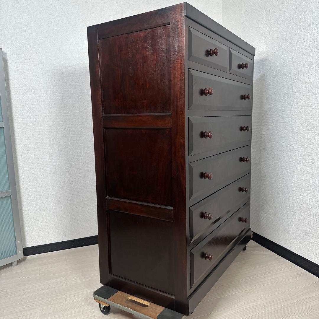 松本民芸家具 D型 6段7杯 チェスト 整理箪笥 ミズメザクラ材 無垢材※i4※