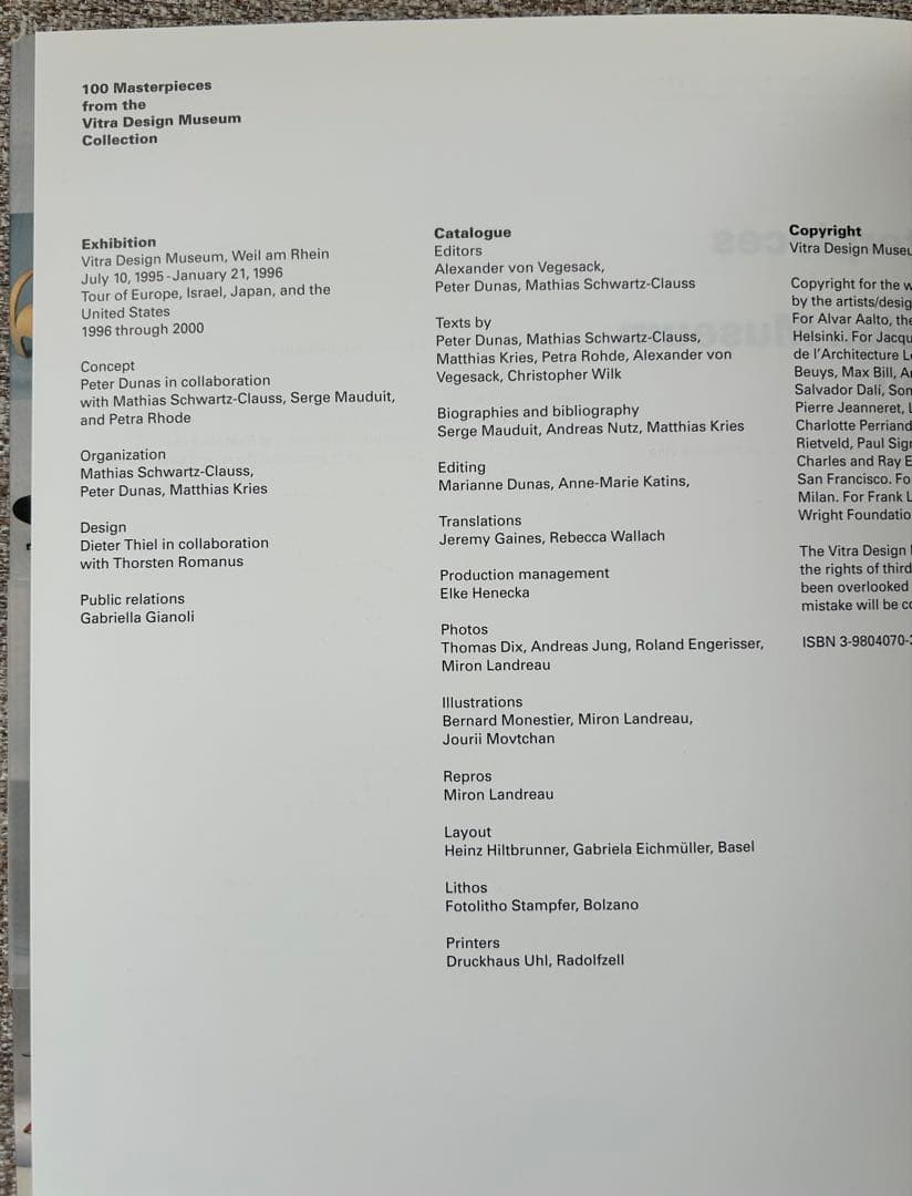 洋書 100 Masterpieces Vitra Design Museum