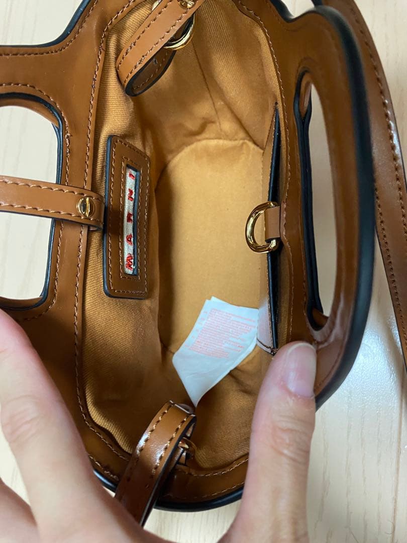 美品★ マルニ　トロピカリア　ショルダーバッグ　カゴ　タン