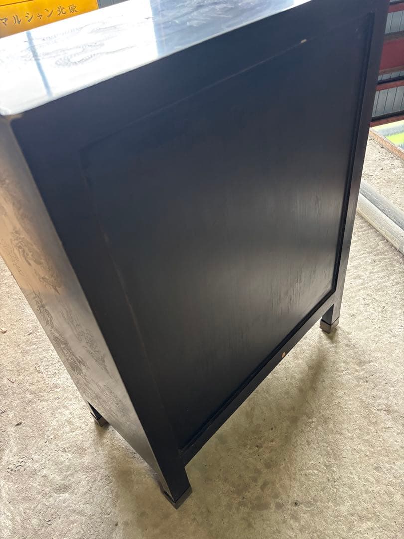 韓国 中国 唐木 螺鈿 象嵌 漆 キャビネット 箪笥 龍のデザイン