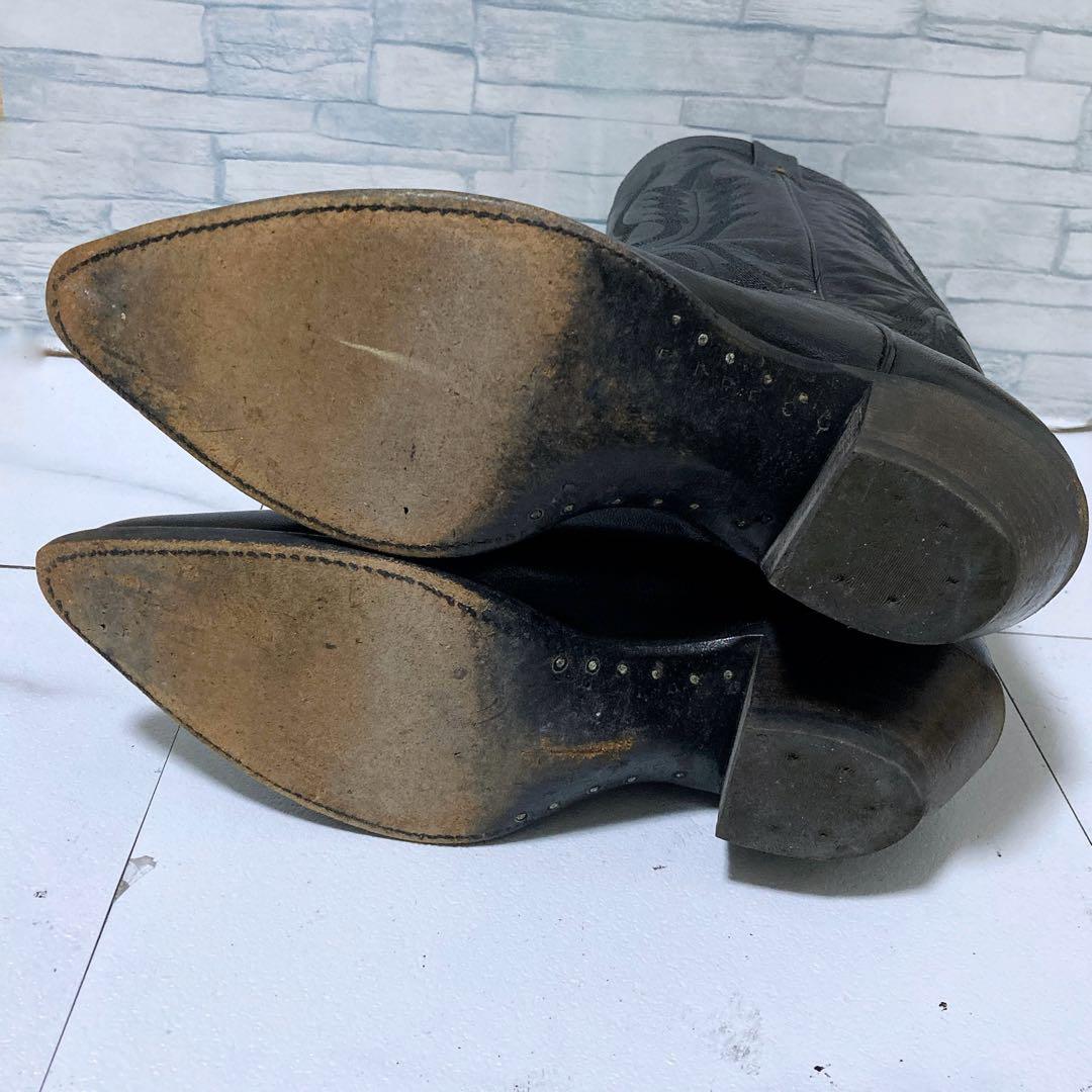 トニーラマ ウエスタンブーツ USA カウボーイ 本革 ブラック 黒 27