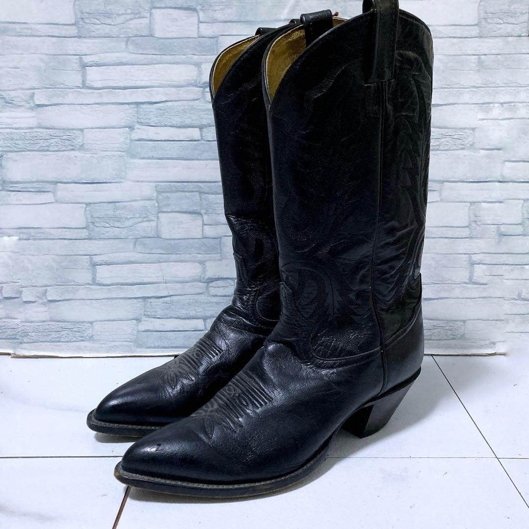 トニーラマ ウエスタンブーツ USA カウボーイ 本革 ブラック 黒 27