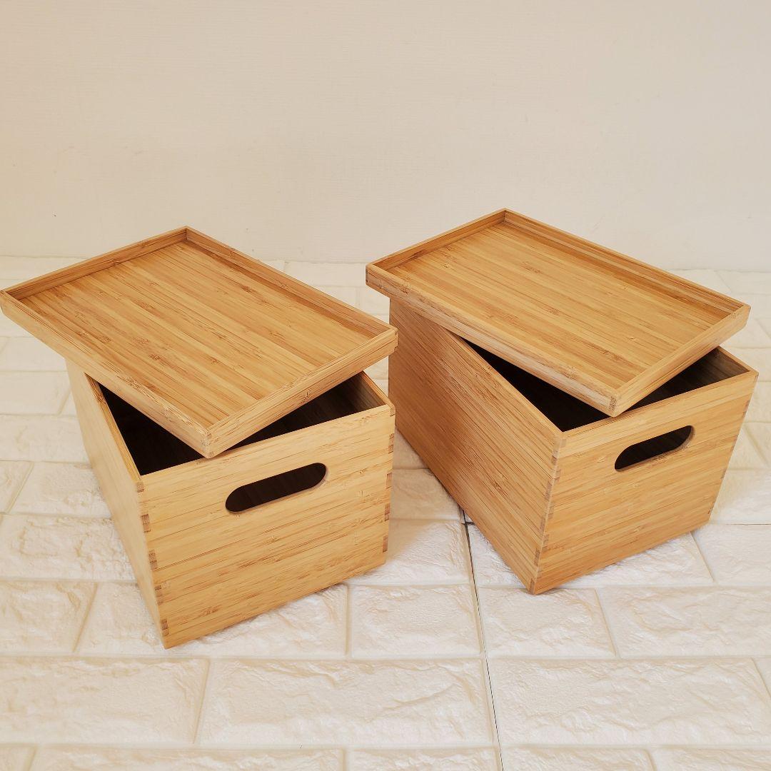 極美品 無印良品 14点セット 重なる竹材長方形ボックス 収納ボックス 小物入れ