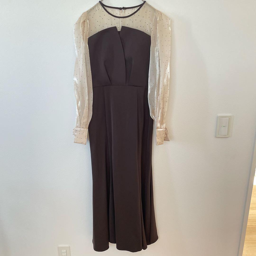 【美品】Dorry doll ドリードール　ドットスリーブマーメイドドレス M