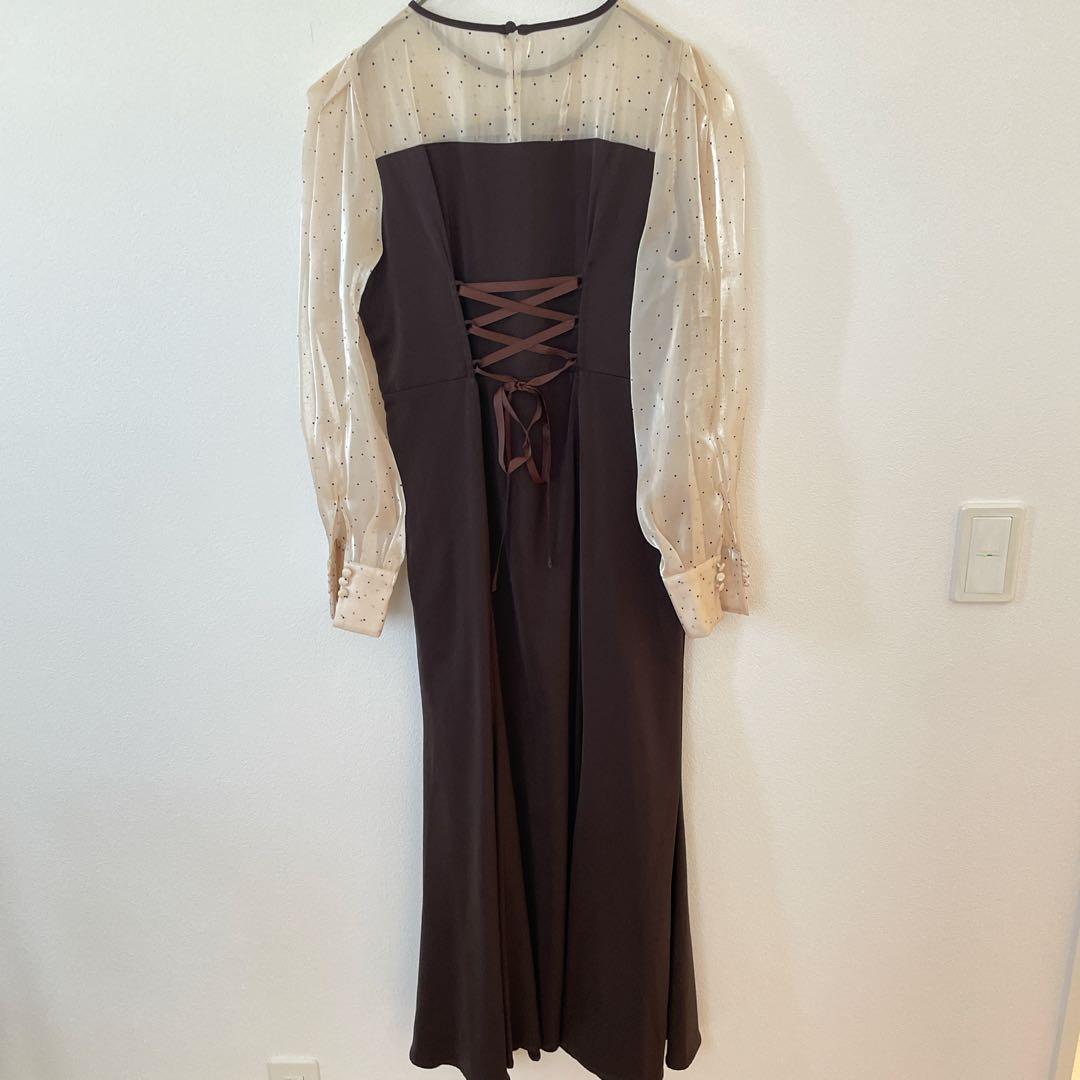 【美品】Dorry doll ドリードール　ドットスリーブマーメイドドレス M