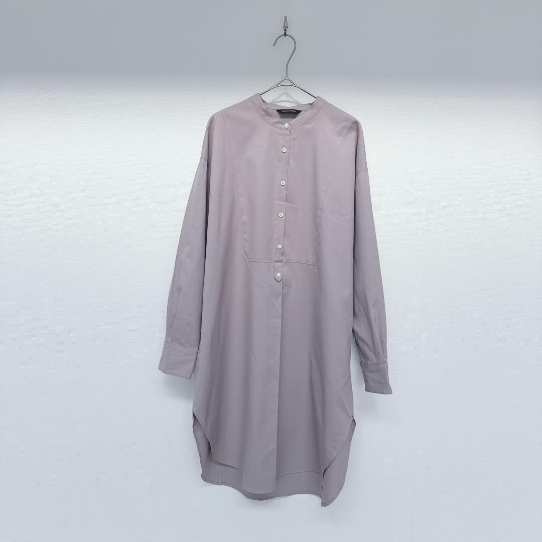 美品！完売品✾our✾シワになりにくい胸元切り替えロングシャツ