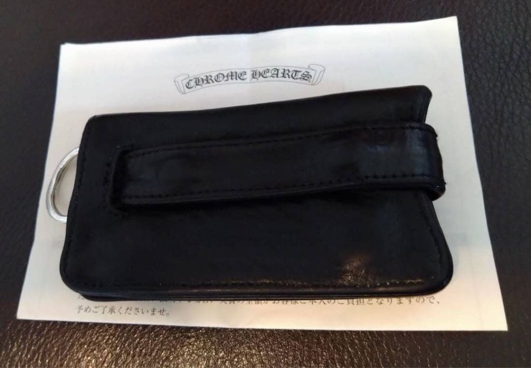 CHROME HEARTSキーホルダー ギャランティ有り 黒いレザーキーケース