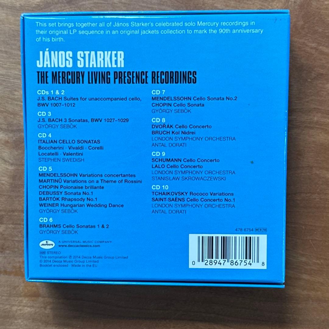 ヤーノシュ・シュタルケル／リヴィング・プレゼンス録音集（１０ＣＤ）