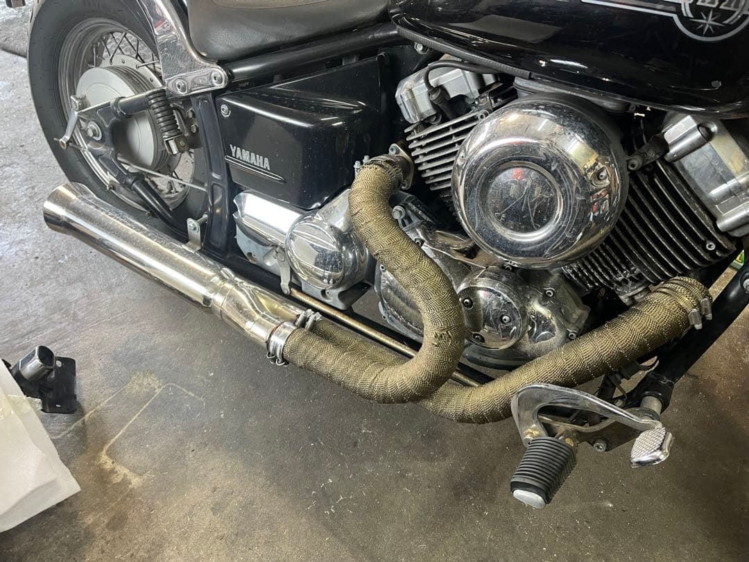 即購入OK ドラッグスター400取り外し 社外　アメリカンドラッカーズ　マフラー