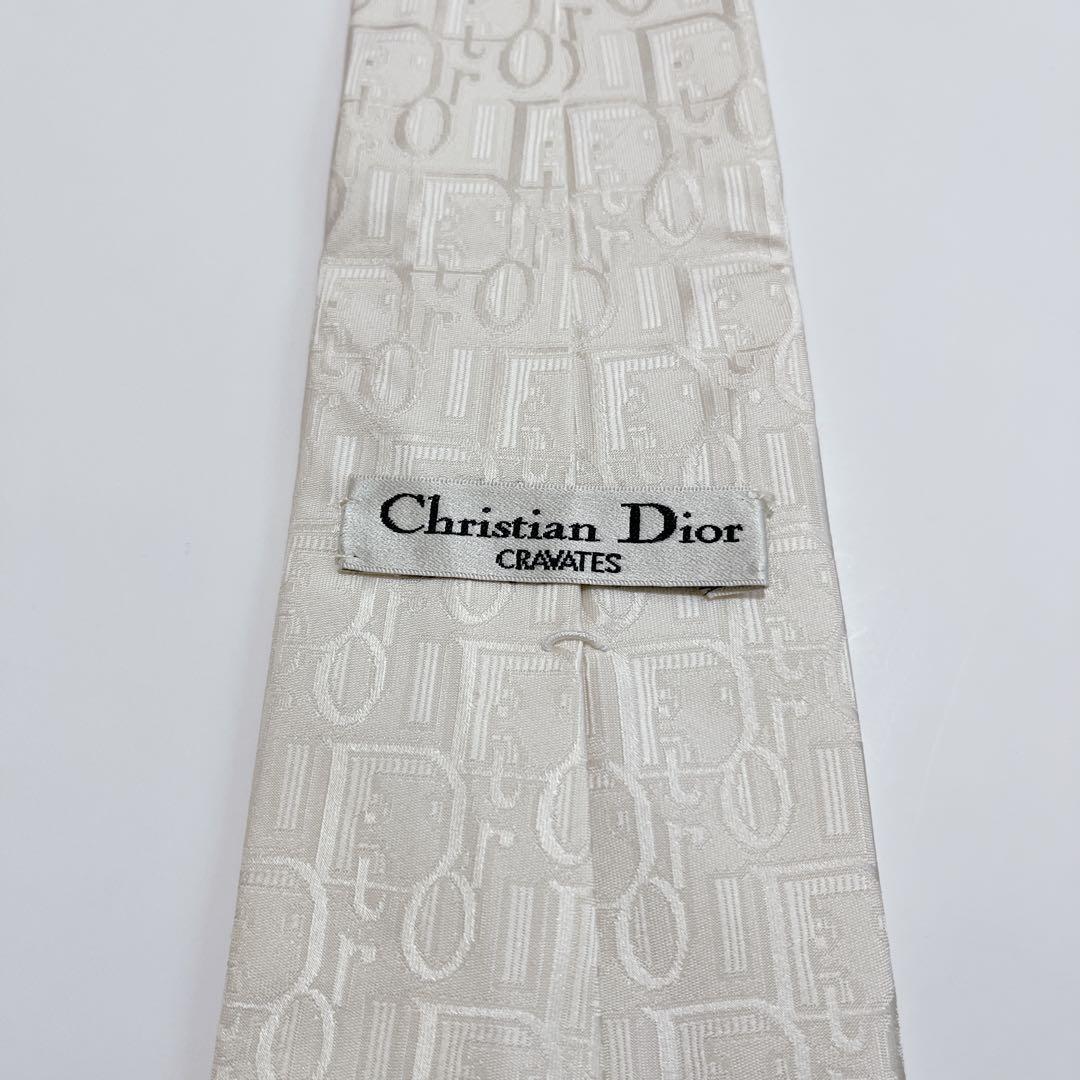 美品 クリスチャンディオール ネクタイ ハイブランド トロッター柄 光沢 希少