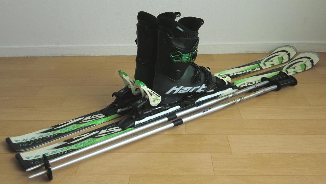■■送料無料■NORDICA■メンズスキーセット■板152/靴26■WAX済■■
