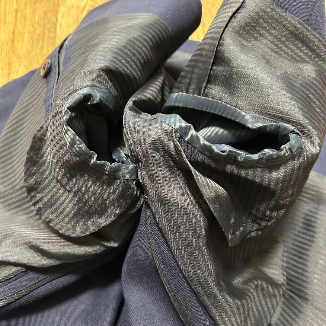 SUIT SELECT スリーピーススーツ (A4) 紺色 ウィンドウペーン柄