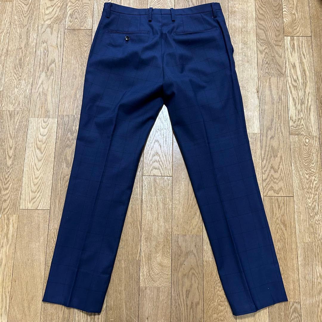 SUIT SELECT スリーピーススーツ (A4) 紺色 ウィンドウペーン柄