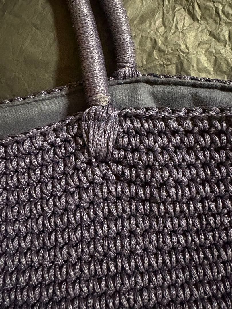 ラドロー★猫ワッペン濃紺トートバッグ美品