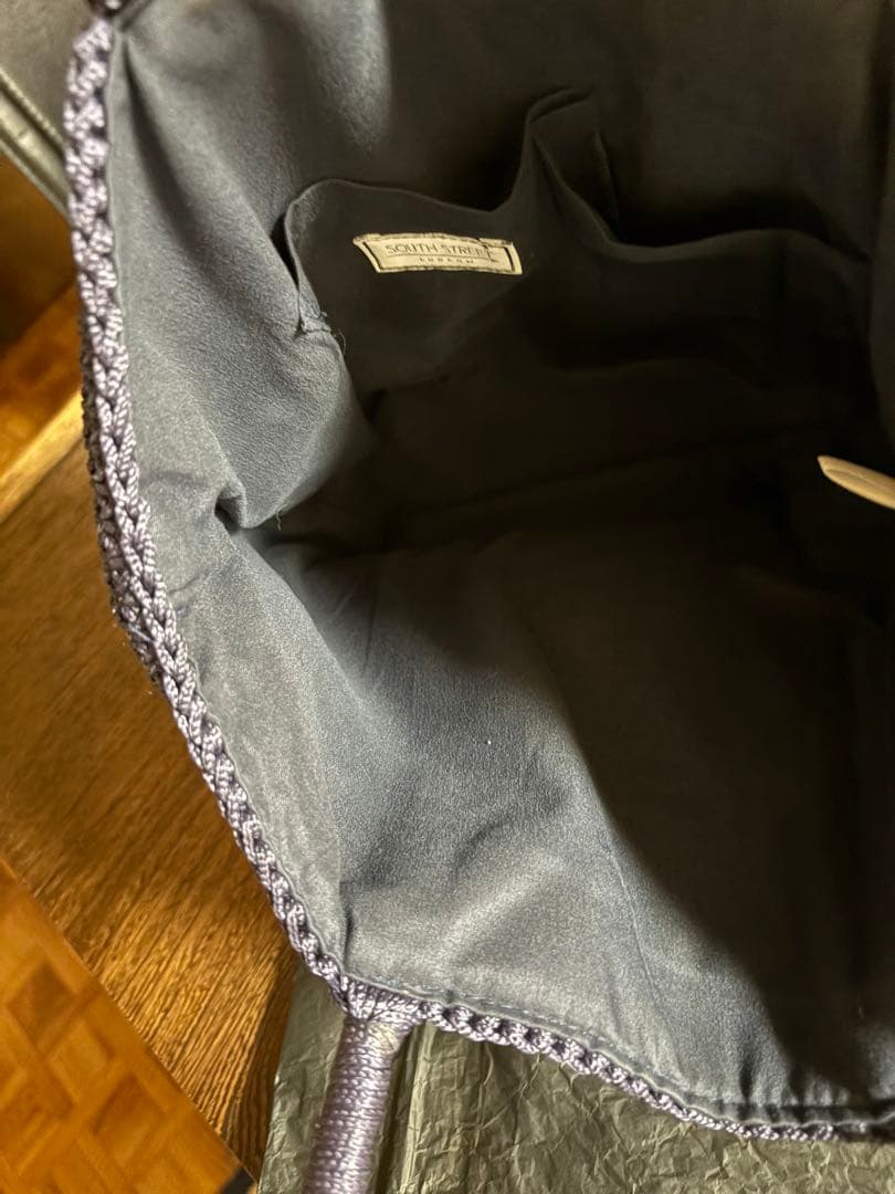 ラドロー★猫ワッペン濃紺トートバッグ美品