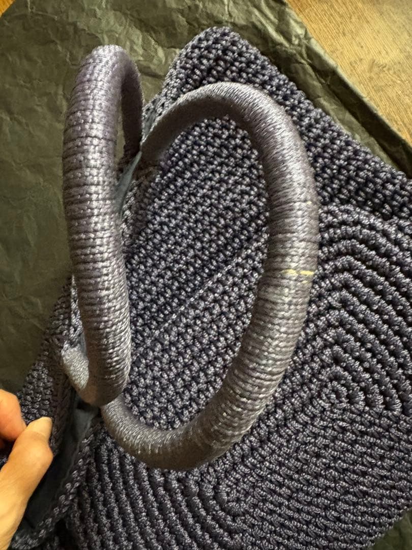 ラドロー★猫ワッペン濃紺トートバッグ美品