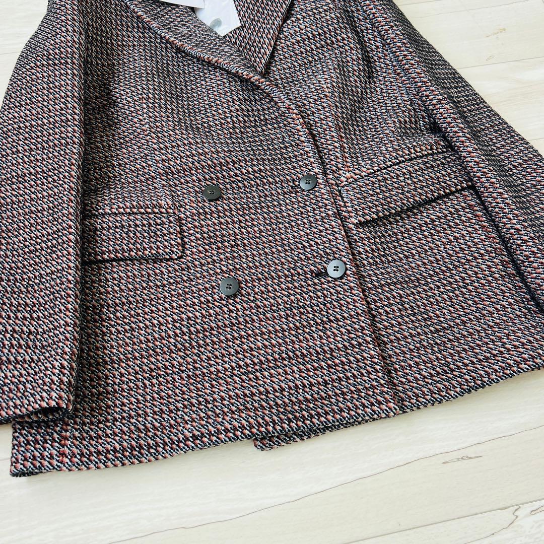 【未使用タグ付】セオリー　ツイルジャケット　　ダブルブレスト　千鳥　21AW