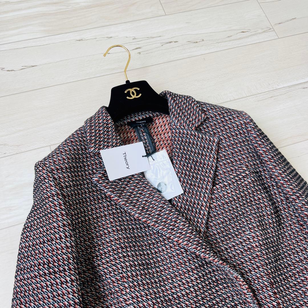 【未使用タグ付】セオリー　ツイルジャケット　　ダブルブレスト　千鳥　21AW