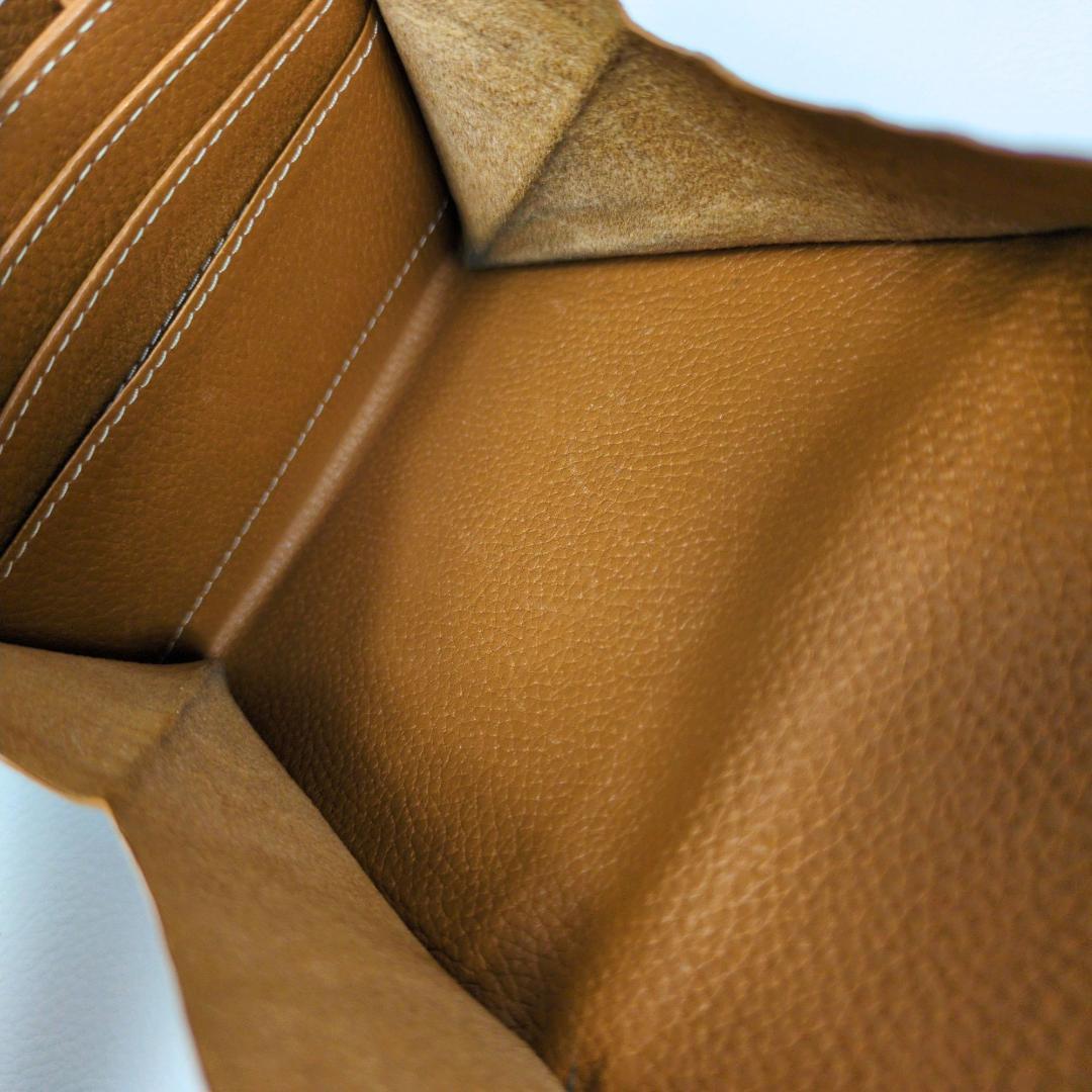 アタオ ロトロ ウォレット 二つ折り財布 キャメル コンパクトウォレット