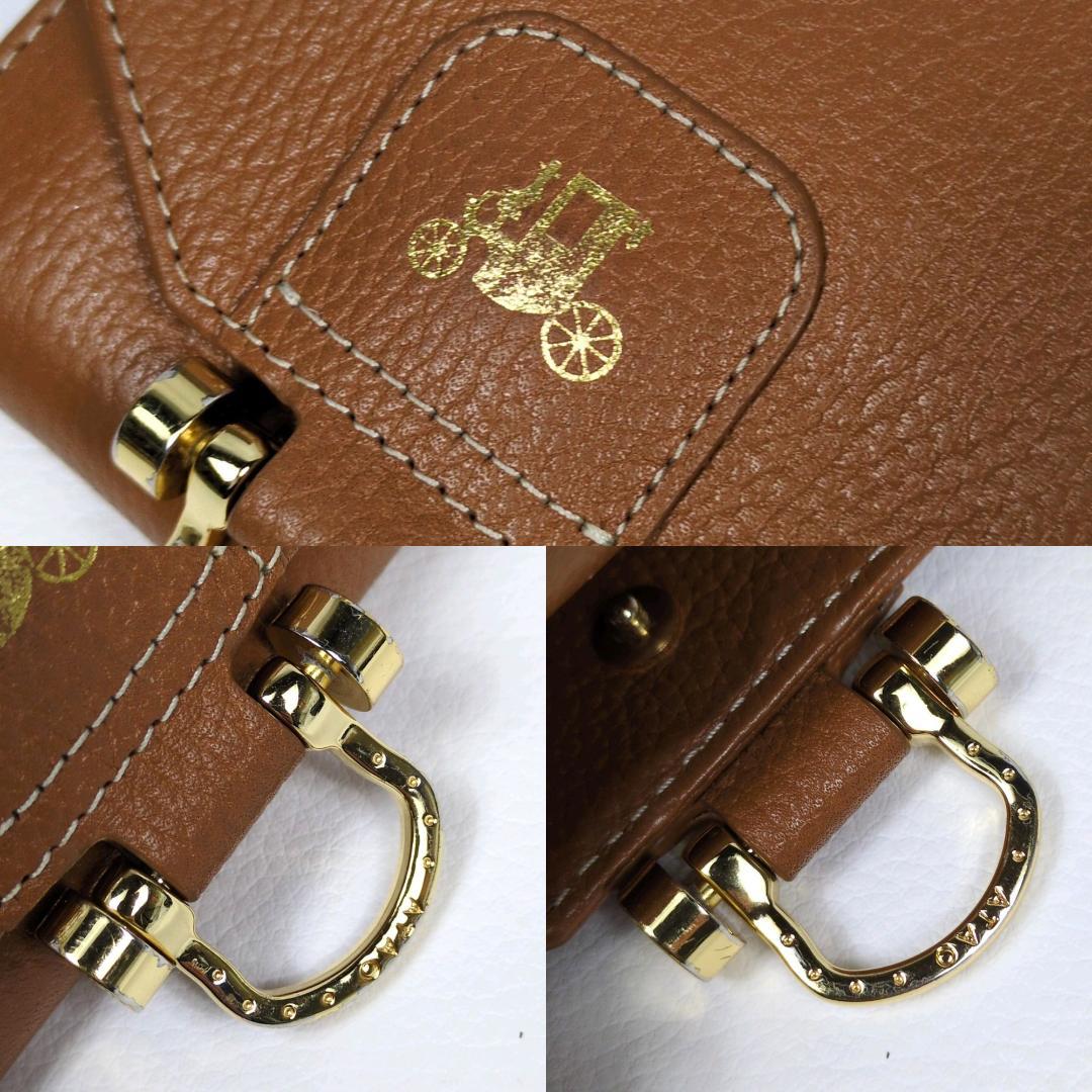 アタオ ロトロ ウォレット 二つ折り財布 キャメル コンパクトウォレット