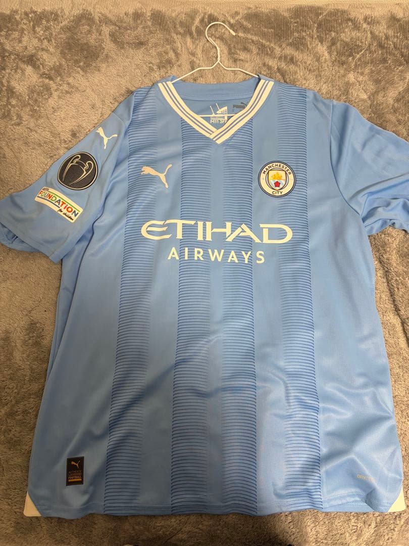 マンチェスター・シティ J.アルバレス ユニホーム CLエンブレム付