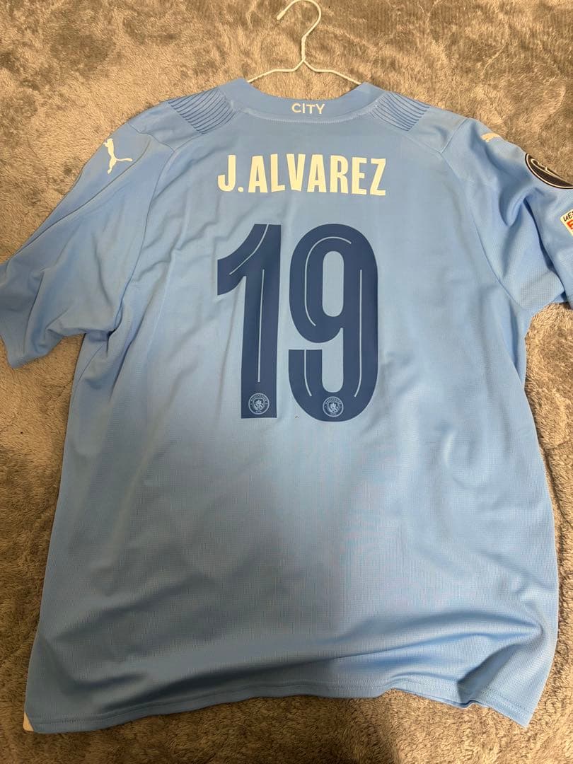 マンチェスター・シティ J.アルバレス ユニホーム CLエンブレム付