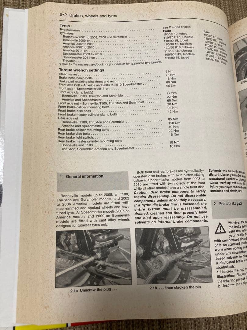 TRIUMPH Haynes サービスマニュアル　01-12