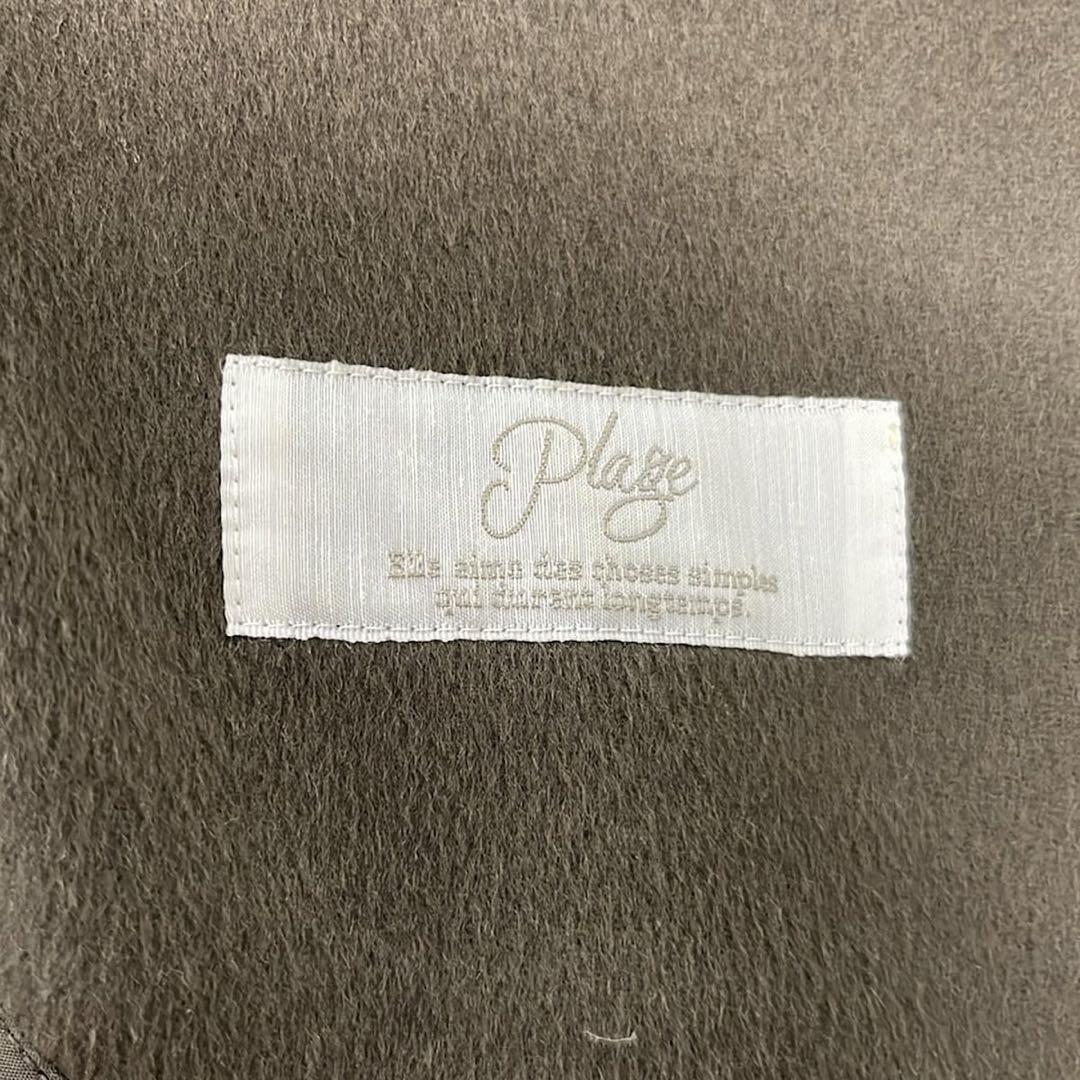 プラージュ ハミルトンミドルコート　カーキ　グレージュ　ノーカラー