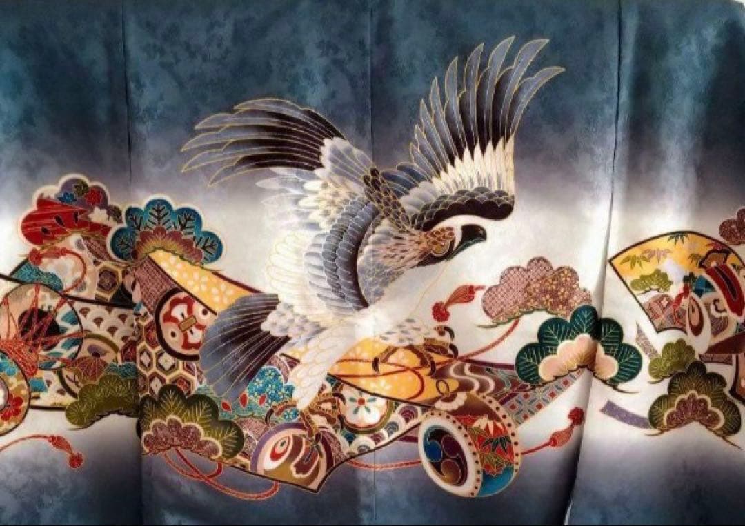 七五三　男の子　フルセット　男児　五歳　5歳　羽織　着物　袴　肩上げ済み