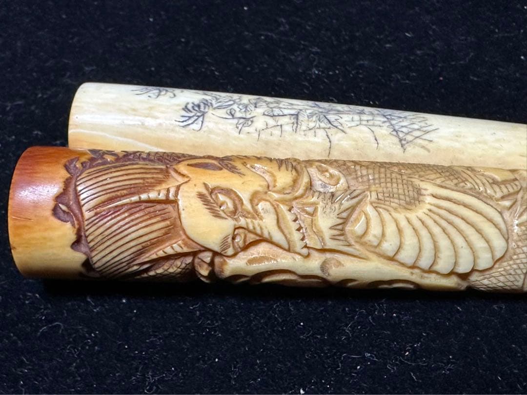 昭和レトロ　時代物　喫煙具　天然素材　煙管 パイプ