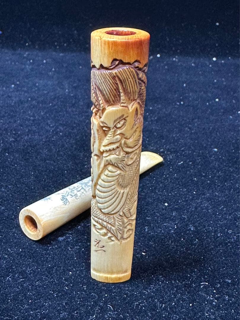 昭和レトロ　時代物　喫煙具　天然素材　煙管 パイプ