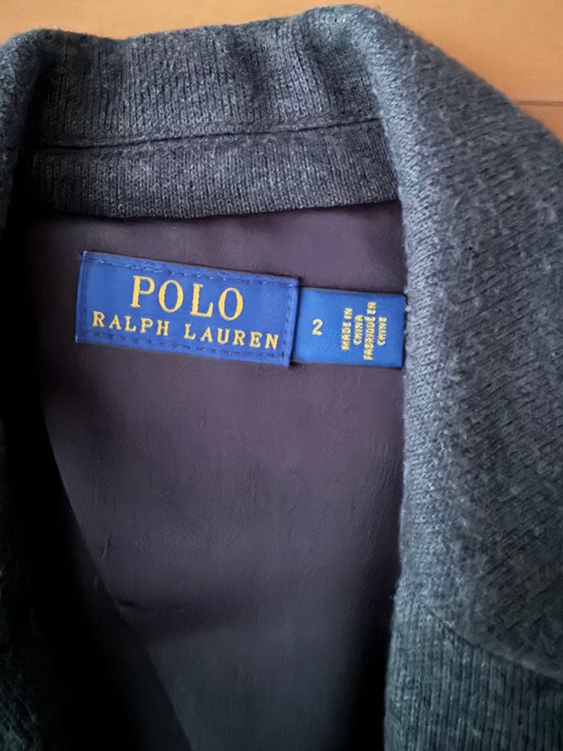 RalphLauren ラルフローレン ジャージ素材　ジャケット グレー